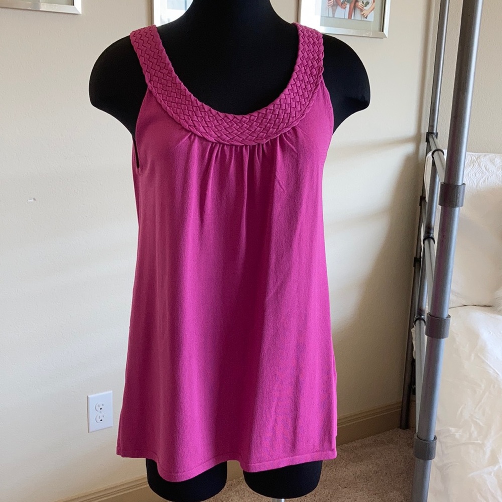 Pink Sleeveless Knit Sweater by Joseph A.